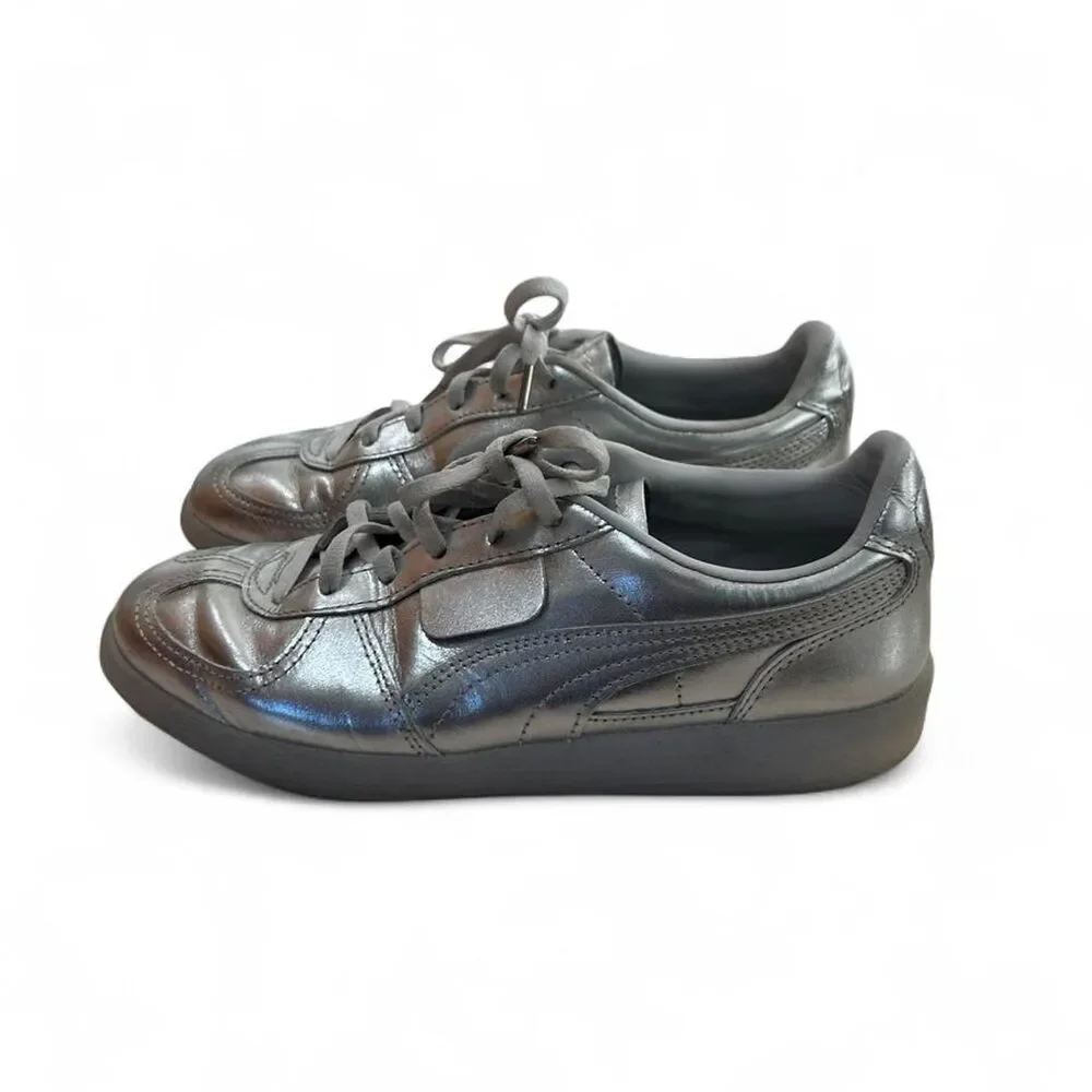 Puma Palermo Chrome Metallic Silver Sneakers